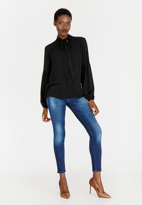 edit - Kitty Bow Blouse Black