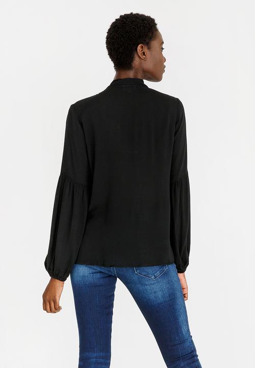 edit - Kitty Bow Blouse Black