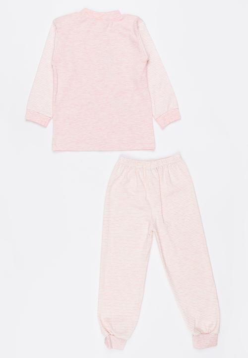 Pop Candy - Singing Birds Printed PJ Set Pale Pink