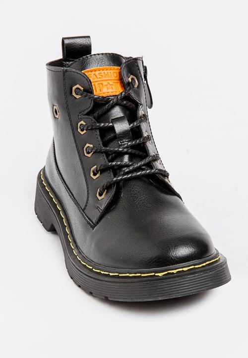 Pop Candy - Boys PU Boot Black