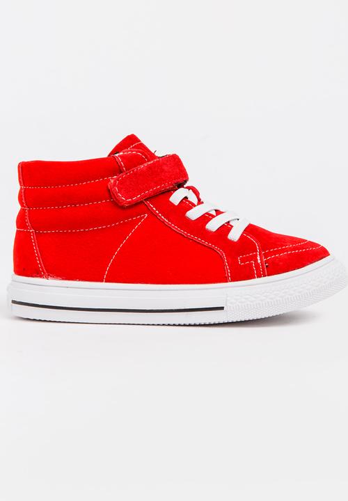 Pop Candy - Boys Hi Top Sneaker Red