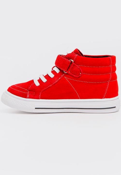 Pop Candy - Boys Hi Top Sneaker Red