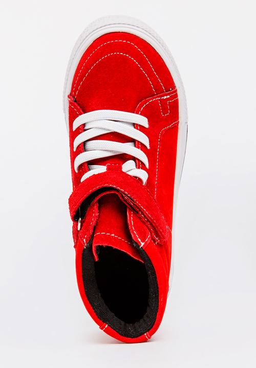 Pop Candy - Boys Hi Top Sneaker Red