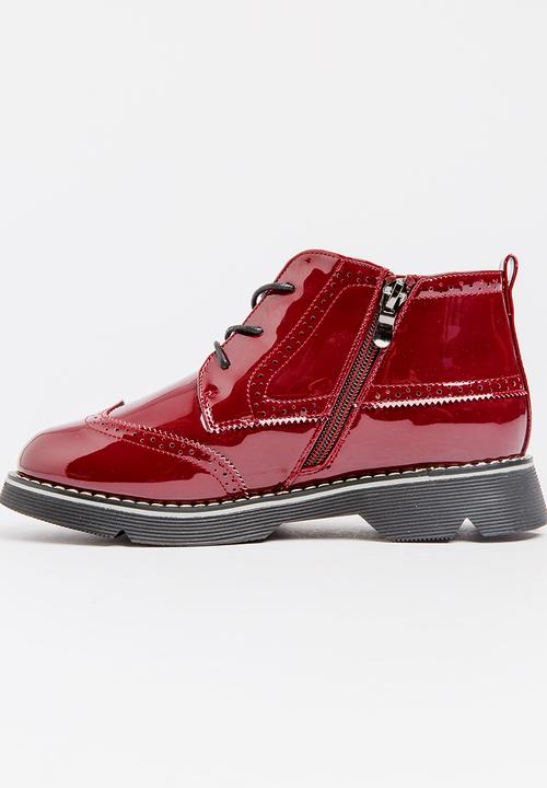 Pop Candy - Girls PU Boot Burgundy