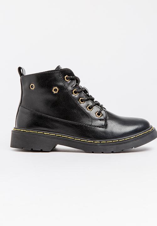 Pop Candy - Boys PU Boot Black
