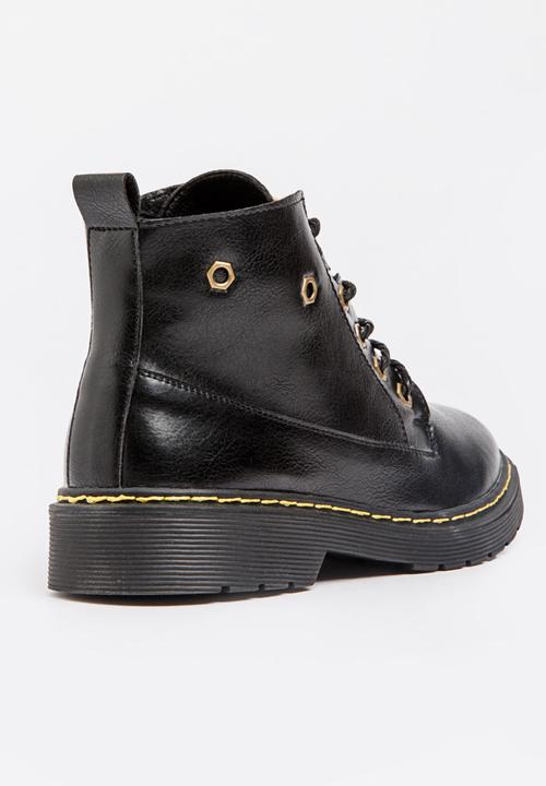 Pop Candy - Boys PU Boot Black