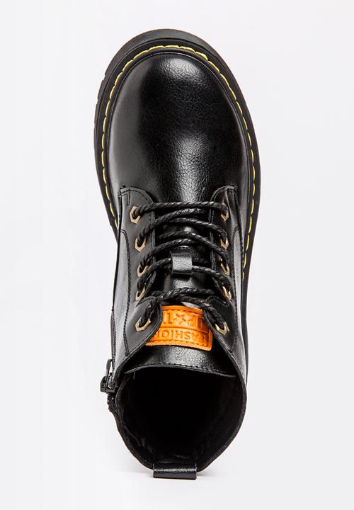 Pop Candy - Boys PU Boot Black