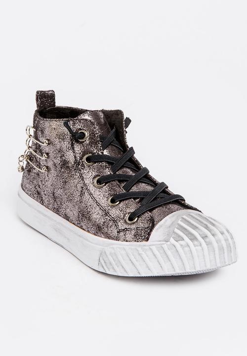 Pop Candy - Boys Metallic Sneaker Black