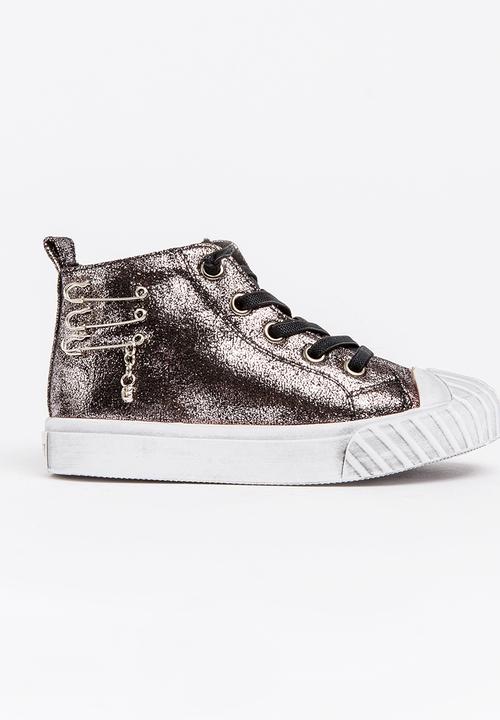 Pop Candy - Boys Metallic Sneaker Black