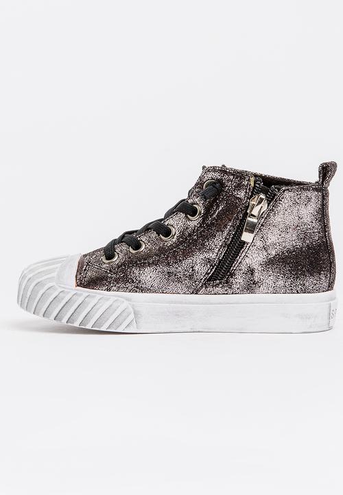 Pop Candy - Boys Metallic Sneaker Black