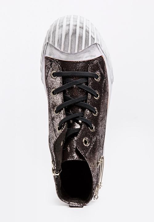 Pop Candy - Boys Metallic Sneaker Black