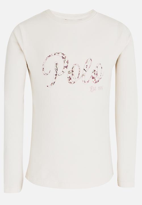 POLO - Kayla LS Printed Tee Stone