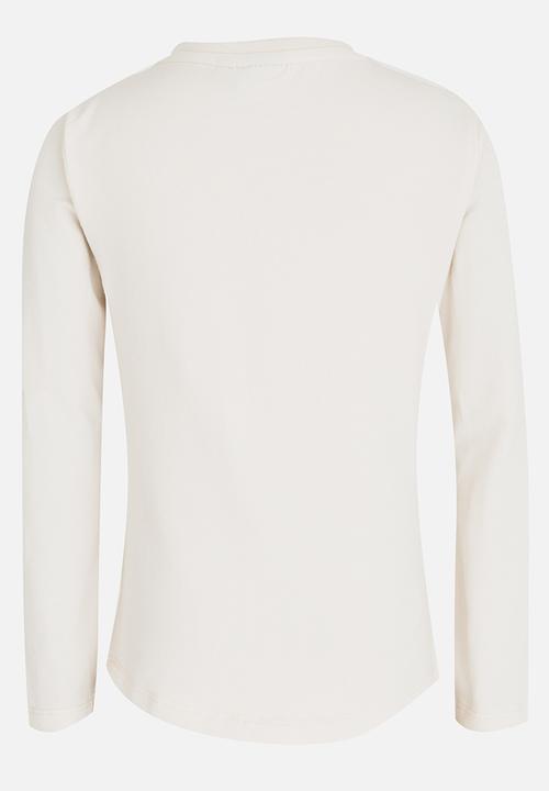 POLO - Kayla LS Printed Tee Stone