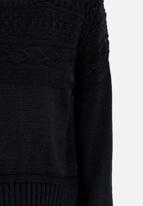See-Saw - Cable Knit Jersey Navy