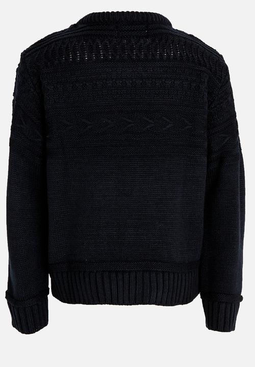 See-Saw - Cable Knit Jersey Navy