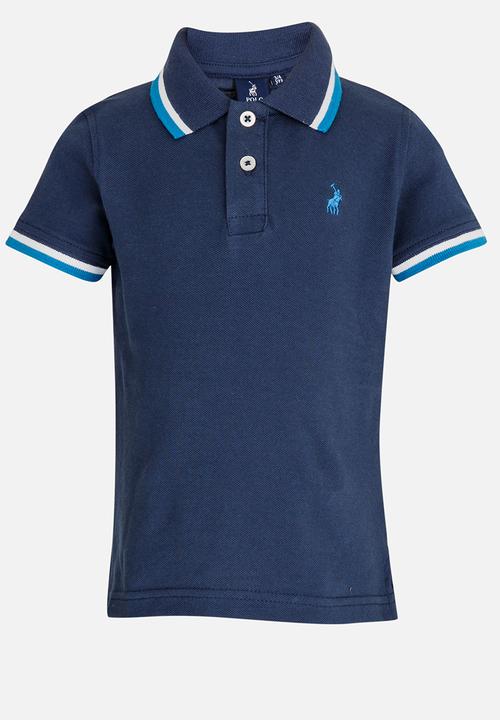 POLO - Warren Contrasted SS Golfer Navy