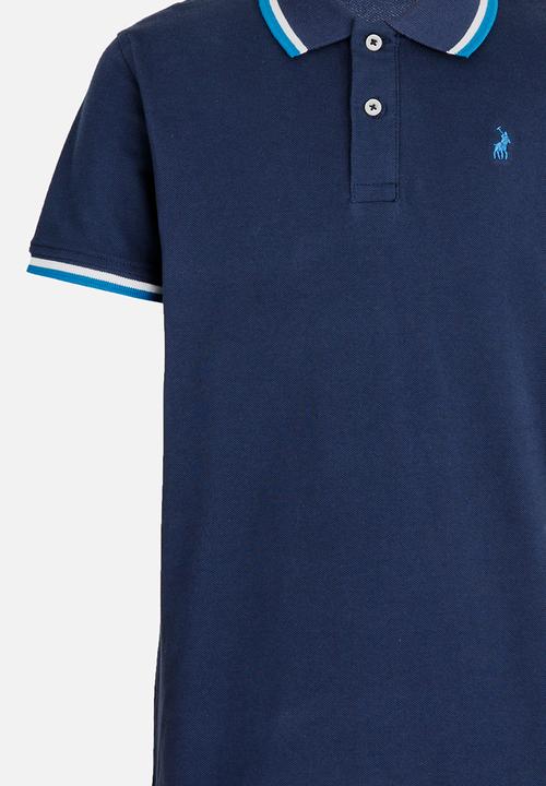 POLO - Warren Contrasted SS Golfer Navy