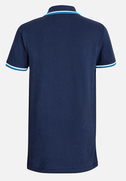 POLO - Warren Contrasted SS Golfer Navy