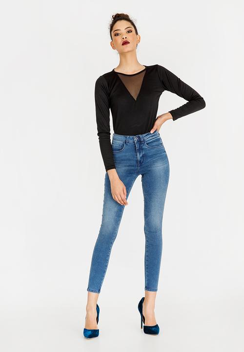 c(inch) - Mesh Inset Top Black
