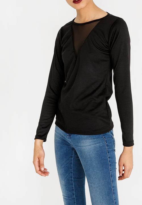 c(inch) - Mesh Inset Top Black