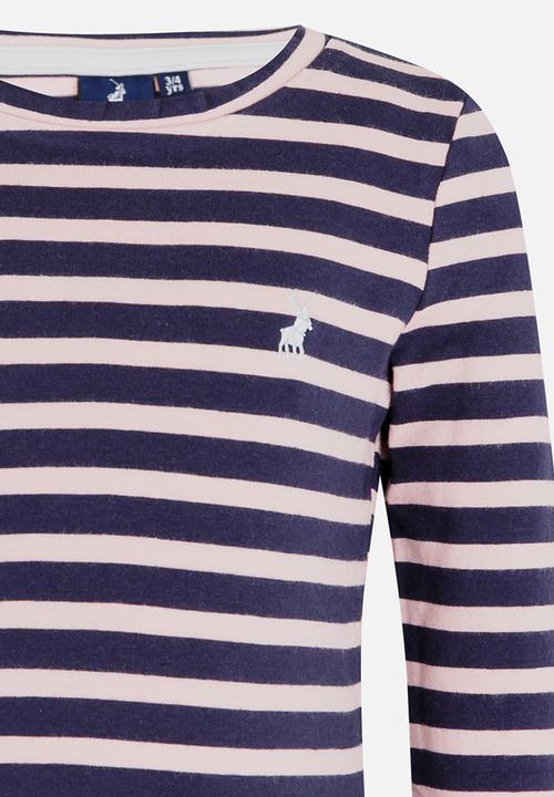 POLO - Amy LS Striped Tee Navy