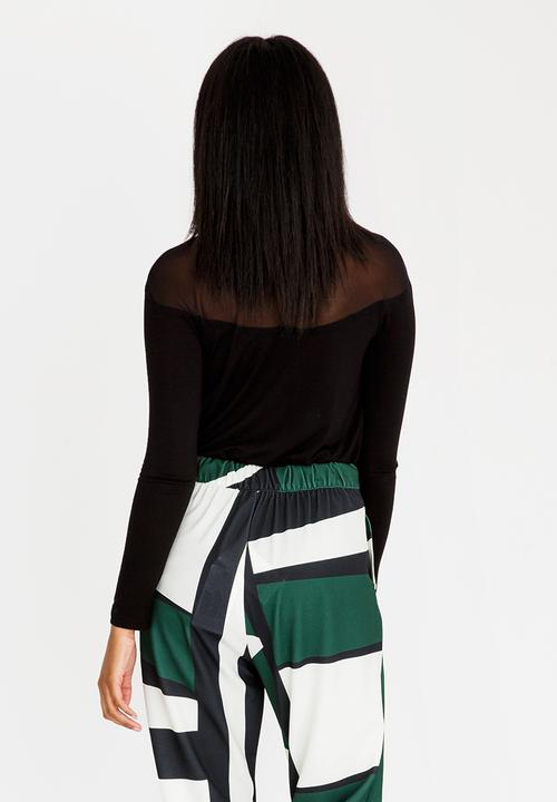 Leigh Schubert - Cecilia Poloneck Bodysuit Black