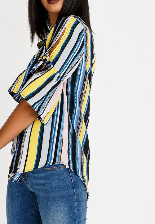 edit - 3/4 Sleeve Easy Fit Blouse Multi-colour