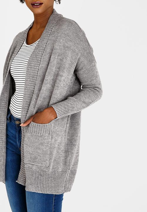 edit - Cardi with Pockets Grey