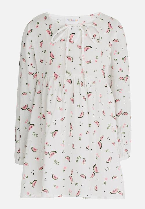 Pop Candy - Printed Dress White