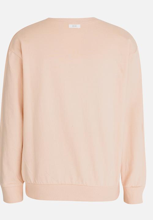 Pop Candy - Printed Sweat Top Peach