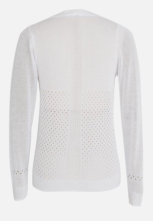 Pop Candy - Longer Lengh Cardigan White
