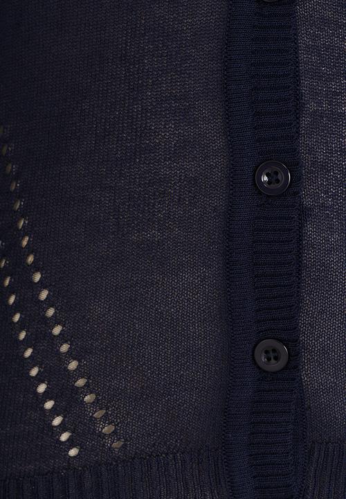 Pop Candy - Longer Lengh Cardigan Navy