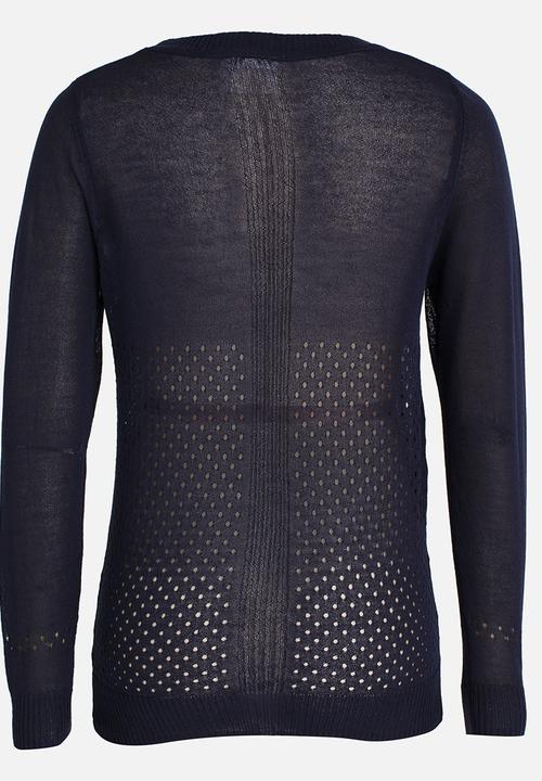 Pop Candy - Longer Lengh Cardigan Navy