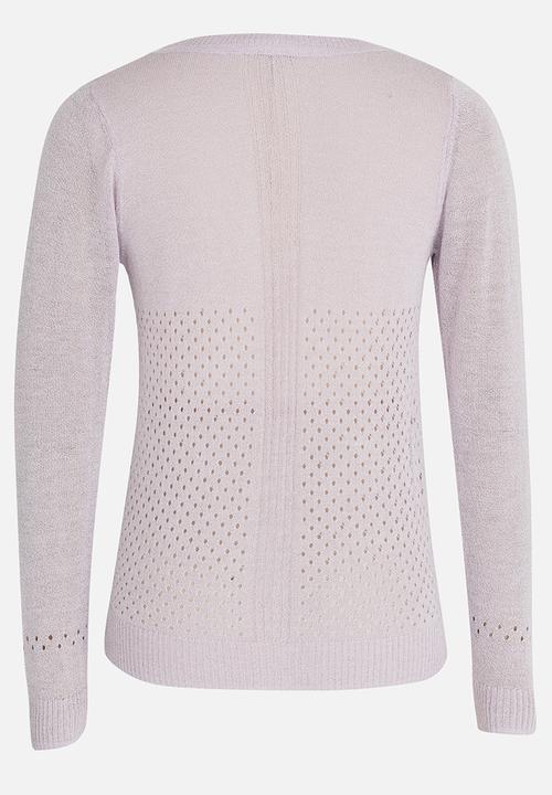 Pop Candy - Longer Lengh Cardigan Mid Purple