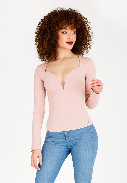 SISSY BOY - Sweetheart Neck Top Mid Pink
