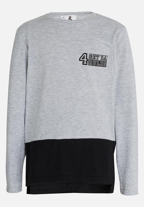 Rebel Republic - Double Layer Tee Grey Melange