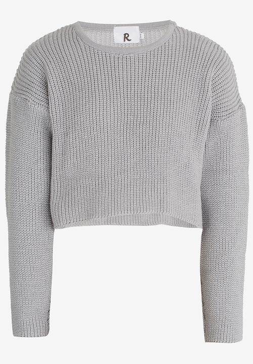 Rebel Republic - Front Knot Jumper Grey Melange