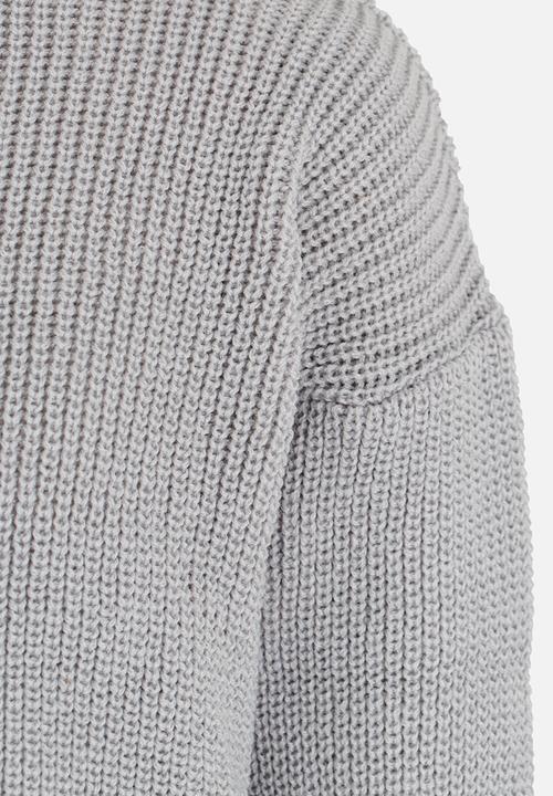 Rebel Republic - Front Knot Jumper Grey Melange