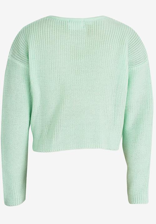 Rebel Republic - Front Knot Jumper Mid Green