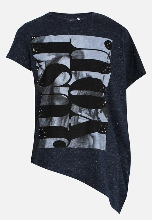 Name It - Printed Tee Dark Blue