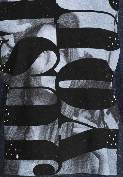 Name It - Printed Tee Dark Blue