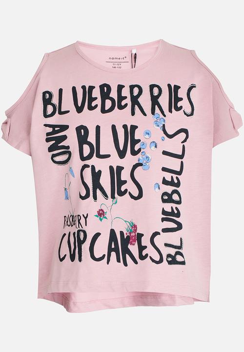 Name It - Printed Tee Mid Pink