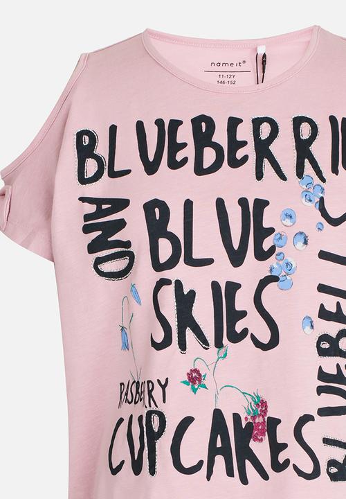 Name It - Printed Tee Mid Pink