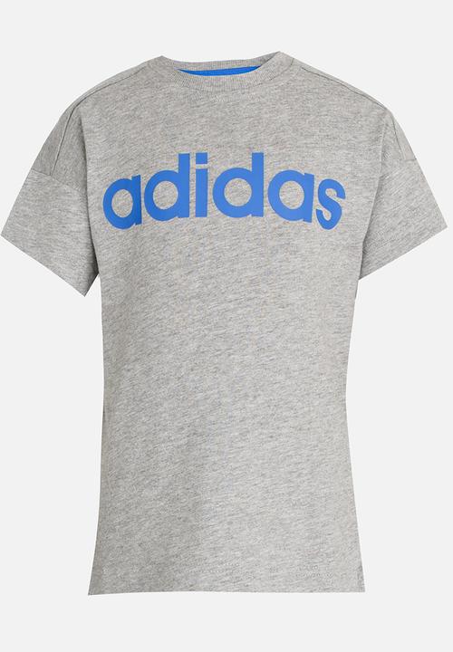 adidas Performance - Little Kids Linear Tee Grey