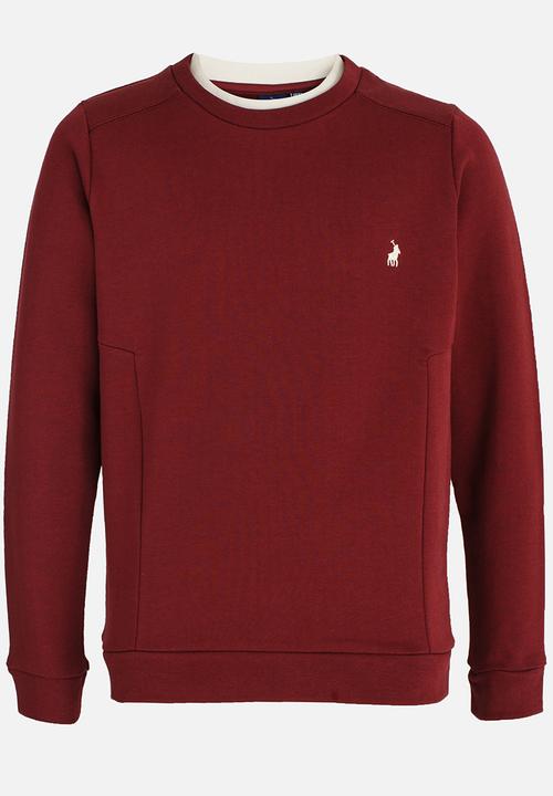 POLO - Dylan LS Panelled Sweater Burgundy