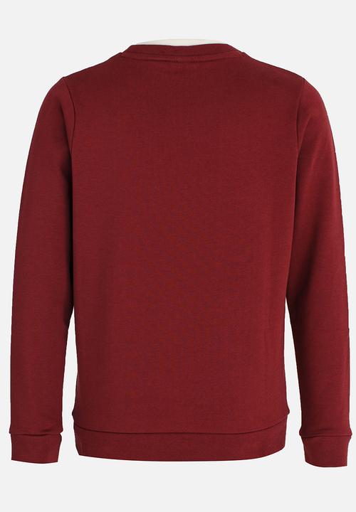 POLO - Dylan LS Panelled Sweater Burgundy