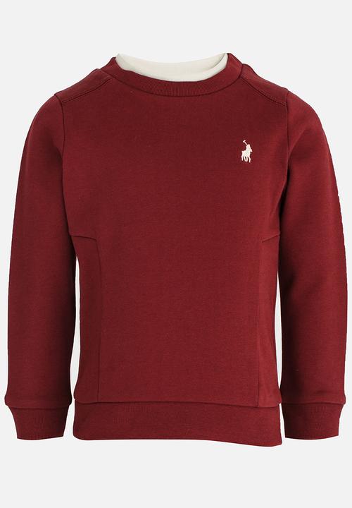 POLO - Dylan LS Panelled Sweater Burgundy