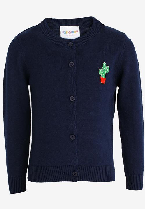 Pop Candy - Button Down Cardigan Navy