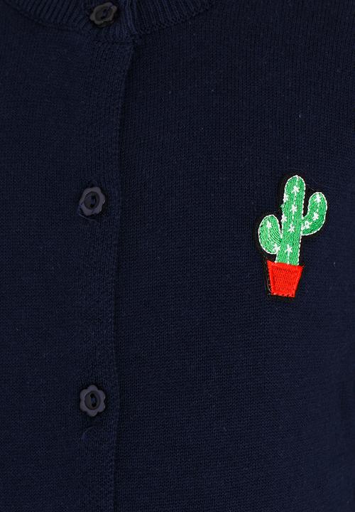 Pop Candy - Button Down Cardigan Navy