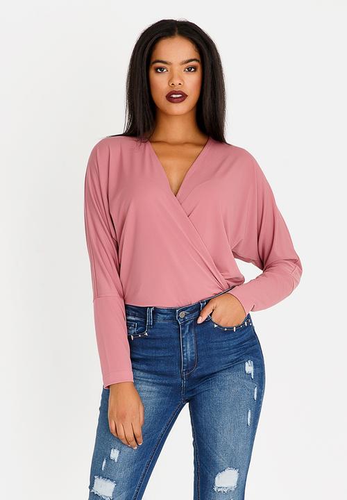 STYLE REPUBLIC - Wrap Detail Bodysuit Rose